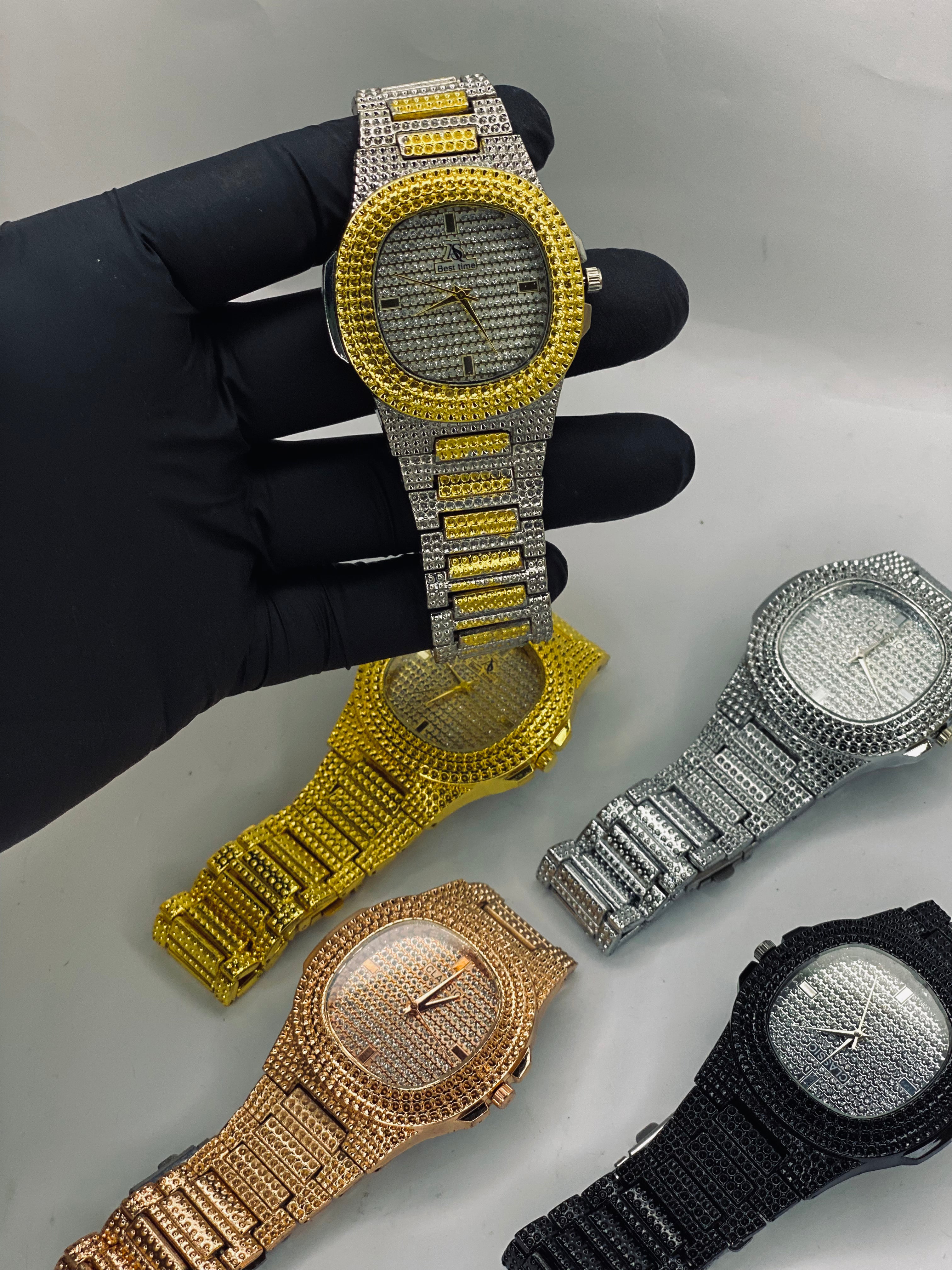 Men's Square Diamond Watch