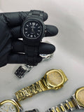 Men's Square Analogue Watch Black